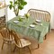 Spring Tablecloth 60×84 Inch Rectangular, Green Plants Wild Fern Washable Table Cover